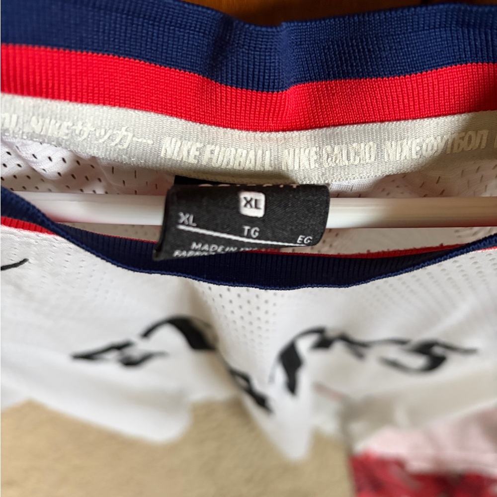 Nike White Jersey with Blue and Red Trim